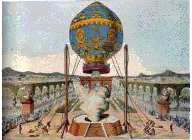 Montgolfier fivérek ballonja, az első hőlégballon